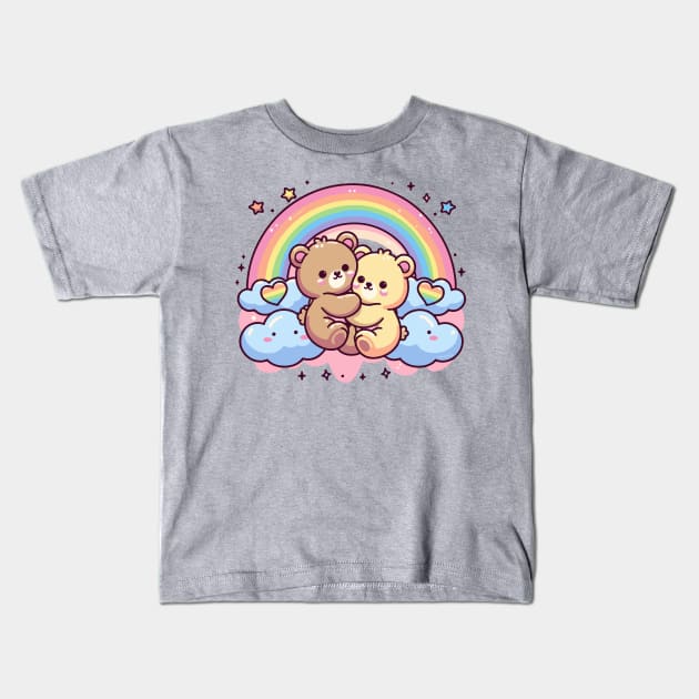 Rainbow Bears Kids T-Shirt by Pickledjo